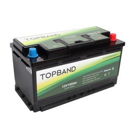Topband Lithium batteri 12volt 100Ah med app-overvåking (HEAT)